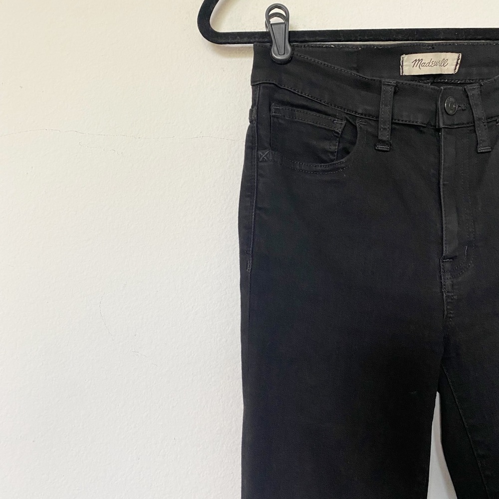 Madewell Roadtripper Jeans High Rise Skinny Boho Edgy Bennett Black Size 27 - Picture 5 of 9